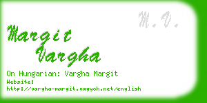 margit vargha business card